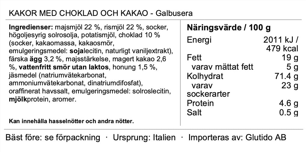 Galbusera Zerograno Frollino Cacao