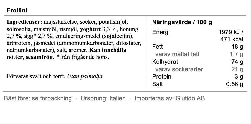 Lazzaroni Frollini Miele Latte