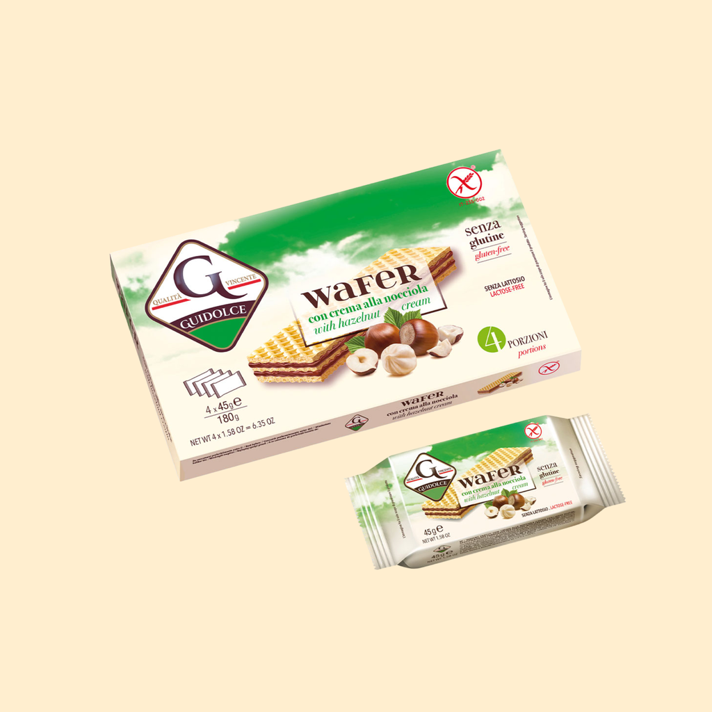 Wafer med hasselnötskräm